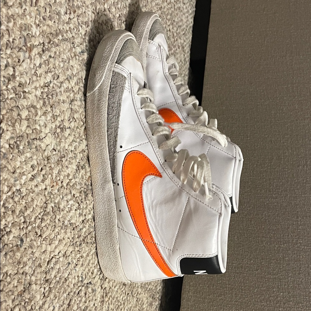 Nike Blazers White and Orange Sneakers.  Like New men’s 9.5